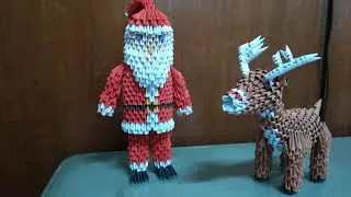 3D origami santa claus  tutorial v1