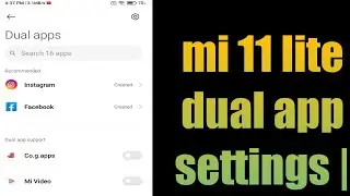 mi 11 lite dual app settings | how to use Dual app mi 11 lite