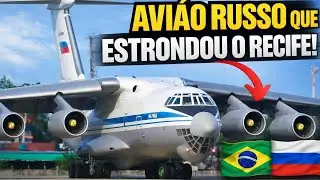 MISTERIOSO AVIÃO MILITAR RUSSO POUSOU NESTE DOMINGO NO AEROPORTO DO RECIFE! ILYUSHIN IL-76MD.