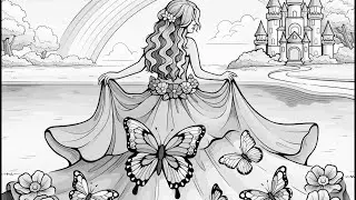 Rainbow Dreams Fairytale Castle Color Oasis Paint by Number online Game #coloringbook