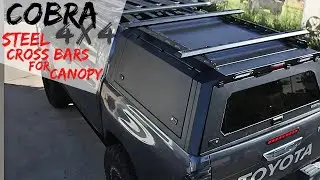 2 x Crossbars Galvanised Steel For Canopy Cross Bar Roof Rack Channel Bolt Cobra 4x4 UTE Tub Rails