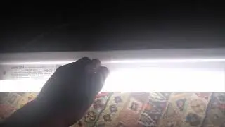 Fénycső armatúra kicsomagolás, bekötés és teszt Fluorescent lamp fixture unboxing, wiring and test