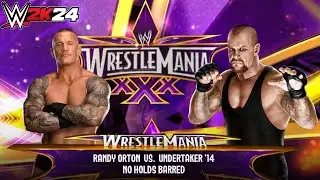 Полный матч - Рэнди Ортон против Андертейкера '14: Матч без правил на WrestleMania 30 | WWE 2k24