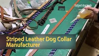 Striped Leather Dog Collars Manufacturer