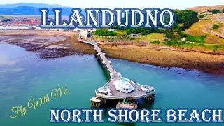 LLandudno North Shore Beach ,Pier drone video DJI Mini2