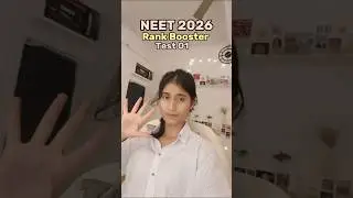 NEET 2026 1st Rank Booster Test🗓️⏰🔥#neet2026 #neetprep #minivlog
