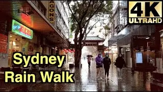 [4K] 2020 SYDNEY RAIN WALK | Walking in the rain in CBD Sydney Australia | Sydney walking tour