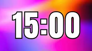 15 Minute Countdown Timer | Neon Flow ⚡