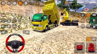 Canter Dump Truck Transporting Quarried Sand l Mod Bus Simulator Indonesia