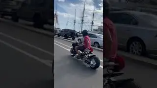 Cruising downtown San Diego on the GY6 Honda Ruckus