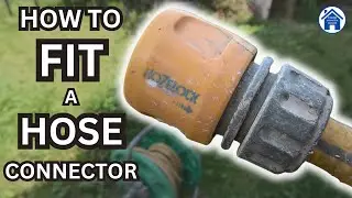 How to fit a hose pipe connector to a hose pipe. Hozelock connector installation.