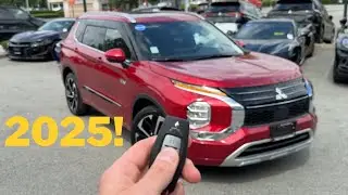 Red Diamond 2025 Outlander PHEV GT with Black interior looks great!