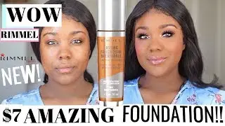 OMG!? NEW BEST DRUGSTORE FOUNDATION?! $7 Rimmel London Long Wear Makeup Oily Skin - Rose Kimberly