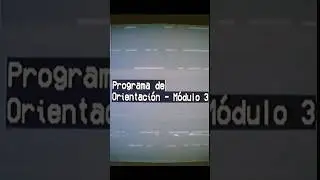 PROGRAMA DE ORIENTACI&Oacute;N &mdash; MODULO 3