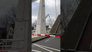 Typical Dutch Bridge that opens #dutch #bridge #opening #canal #grachten #boat