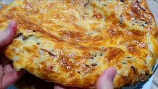 УЗБЕКСКАЯ ВКУСНАЯ ЛЕПЁШКА С МЯСОМ. Я НЕ УСТАЮ ИХ ГОТОВИТЬ.