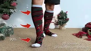 Plusock Plus Size Polka Dot Gingerbread Man Compression Socks
