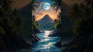 Moonlit Tropical Paradise #trending