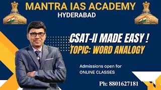 Csat Reasoning | CSAT 2 | Logical Reasoning for UPSC | Word Analogy | IAS Prelims | CLAT | LAWCET