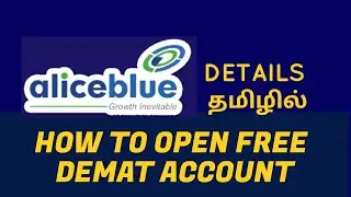OPEN FREE DEMAT ACCOUNT IN TAMIL WITH ALICE BLUE