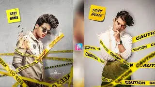 Lockdown Concept Photo Editing in Picsart