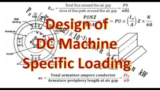 DC Machine Design | Specific Loading in output equation | Magnetic | Electric | Optimum values |Cost