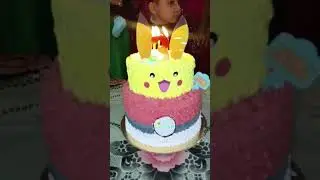 Pikachu Birthday Cake 😍#shorts #pikachu #cakedesign #cakedecorating