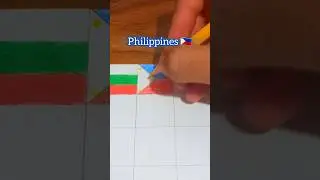Drawing the Philippines 🇵🇭 flag  #history #drawing #shorts #youtubeshorts #philippines #viral