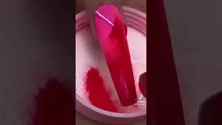 Pink & Red Ombr&eacute; with a Surprise ❤️💖 #nails #nailtutorial #acrylicnails #nailart #satisfying