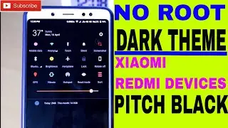 Black Color Theme | DARK mode Theme for Xiaomi Redmi devices | Pitch Black Theme | NO ROOT
