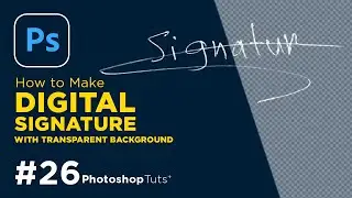 How to make a Digital signature with transparent background in Photoshop #Shorts #learning