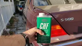 Mercedes w140 adding  power steering and hydraulic shock fluid Pentosin CHF 11S