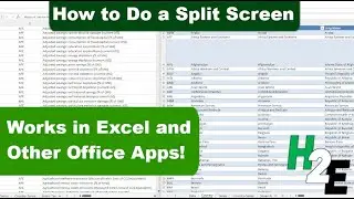 How to Do a Split Screen in Excel and Other MS Office Apps