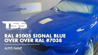 RAL #5005 SIGNAL BLUE  OVER RAL #7038 | PEELABLE PAINT | AUTO PAINT