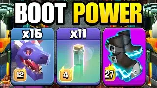 MASS DRAGON BOOT TH17 Attack Strategy with Army Link | Th17 Legend League Attack Strategy