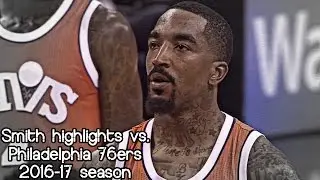 JR Smith 14 pts & 4 reb vs. 76ers (NBA RS 2016/2017) - JR SWISH!