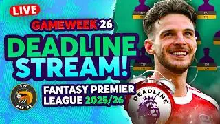 FPL GW27 DEADLINE LIVE STREAM 🚨 | EARLY TEAM NEWS? 🤔 | Fantasy Premier League 2025/26
