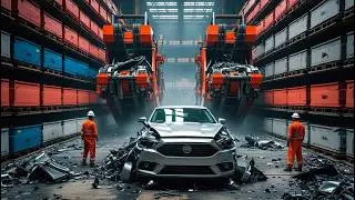 How Junk Cars Are Crushed & Recycled | 50,000 Each Day!