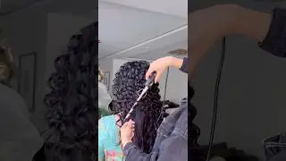 Curly hair braid tutorial ? #hairstyling #hairstyle #makeup #hair
