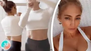 Makeup-Free Jennifer Lopez Wears Low-Cut Sports Bra During 'Get Ready With Me' Video: Watch