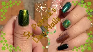 Polish Along! Happy St. Patrick's Day Nails | Green and Gold Nails For St. Patrick's Day #nails