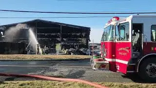 Firefighters battled a large warehouse fire on Dundee Avenue in Mt Pearl Tuesday, December 17th 2024