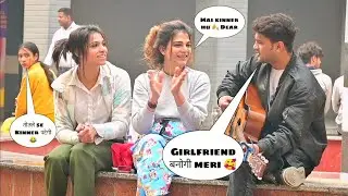 Purposing Prank On Cute Kinner Singing & Guitar | Love Hindi Songs Amazing Reaction | iklakh Sainy