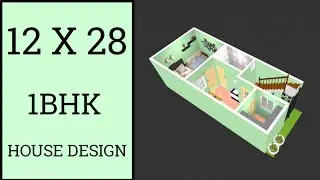 12 x 28 Small House Design ll 350 Sqft Ghar Ka Naksha ll 12 x 28 House Plan ll 3D Home Design