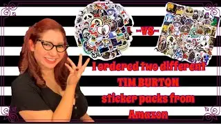 Tim Burton Stickers, I ordered two different Tim Burton sticker packs from Amazon