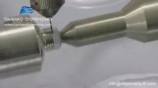 Thread Coating Machine With Valve Dispensing For Per-Coating Adhesive TH-960L2