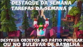 Destrua objetos no P&aacute;tio Popular ou no Bulevar de Batalha