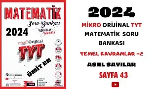 MİKRO TYT SORU BANKASI | TEMEL KAVRAMLAR | Syf 43 |@umiter55  #yks2024