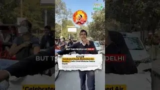Why are they cycling in deadly air? #airpollution #delhi #airquality #rekhagupta