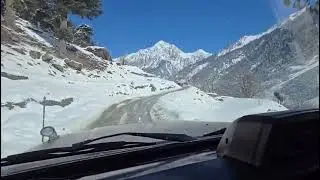 Beautiful swat valley view in snow fall
